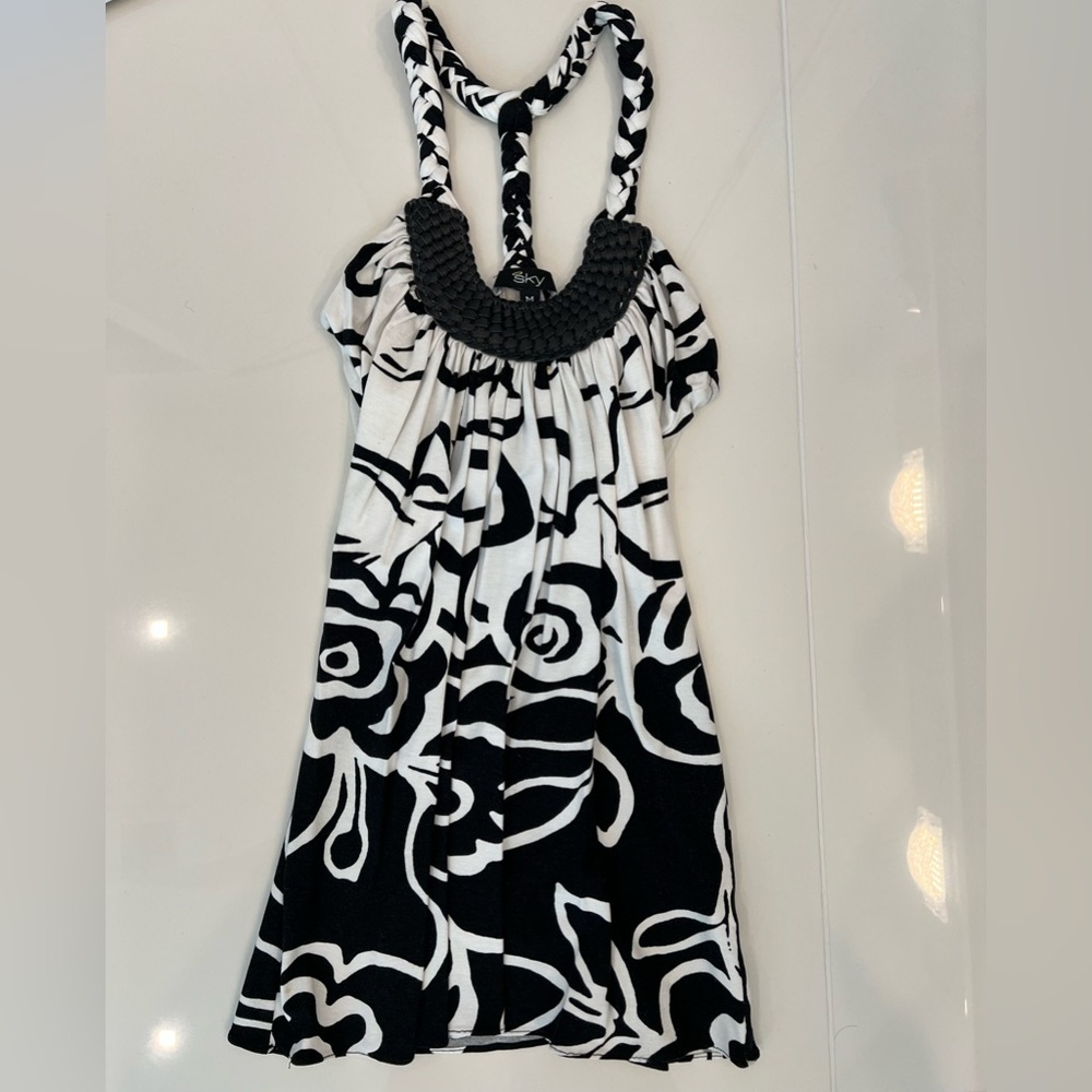 SKY TOP|SEXY HALTER|BUILT IN SHELF BRA|LEATHER COLLAR